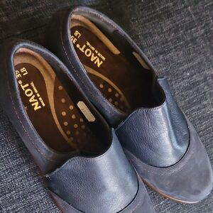 Naot Black Leather Slip-On Shoes